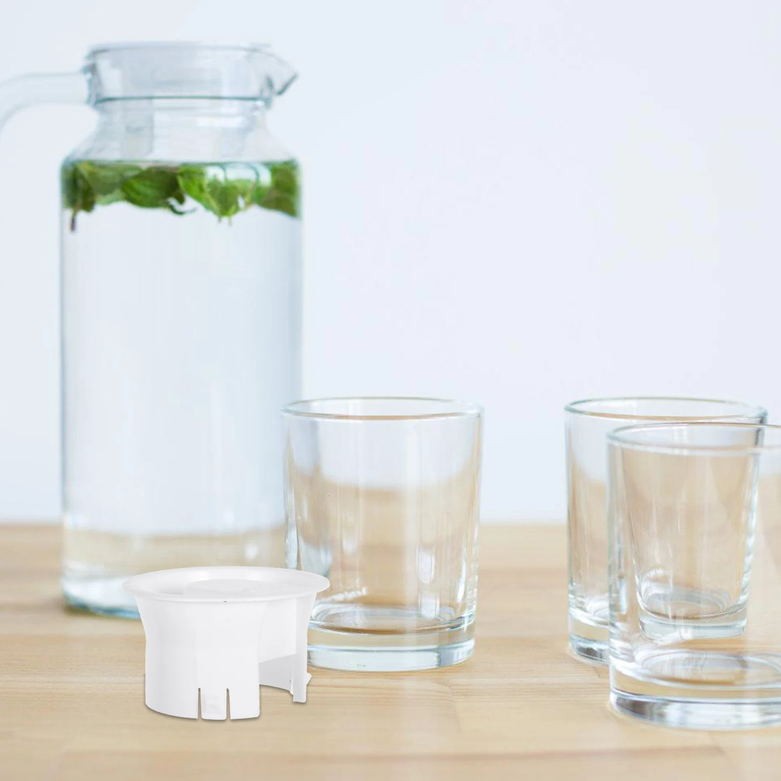 

2 Replacement Pitcher Lids Moon White Color Cold Water Jug Plastic Cap Octagonal Pattern Dust-proof Spill-proof Cover