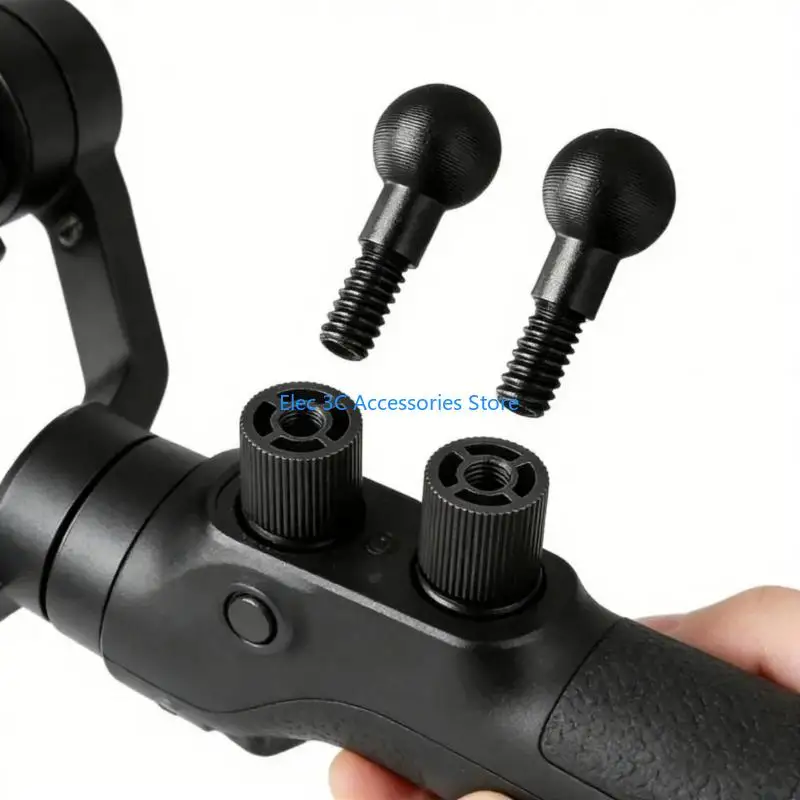 Y51A 2PCS Heavy Duty 15mm Ball Head Adapter With 1/4Inch Thread Screw Perfect For DSLR Cameras Phone Holder Stable Setups