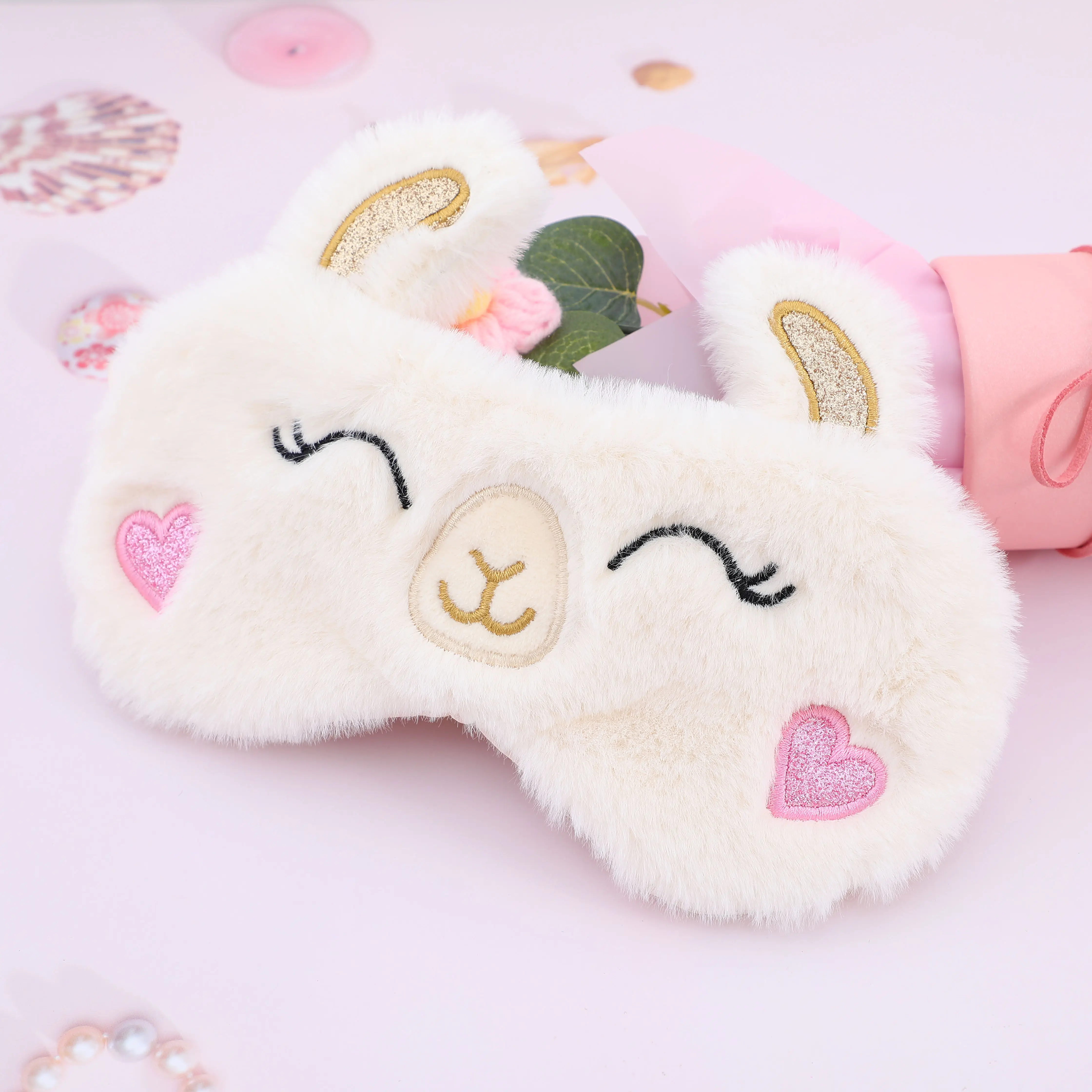 Sleeping Eye Cover Blackout Mask Alpaca Design Comfortable Blindfold Lightproof Eye Mask Sleep Aid Health Care Product