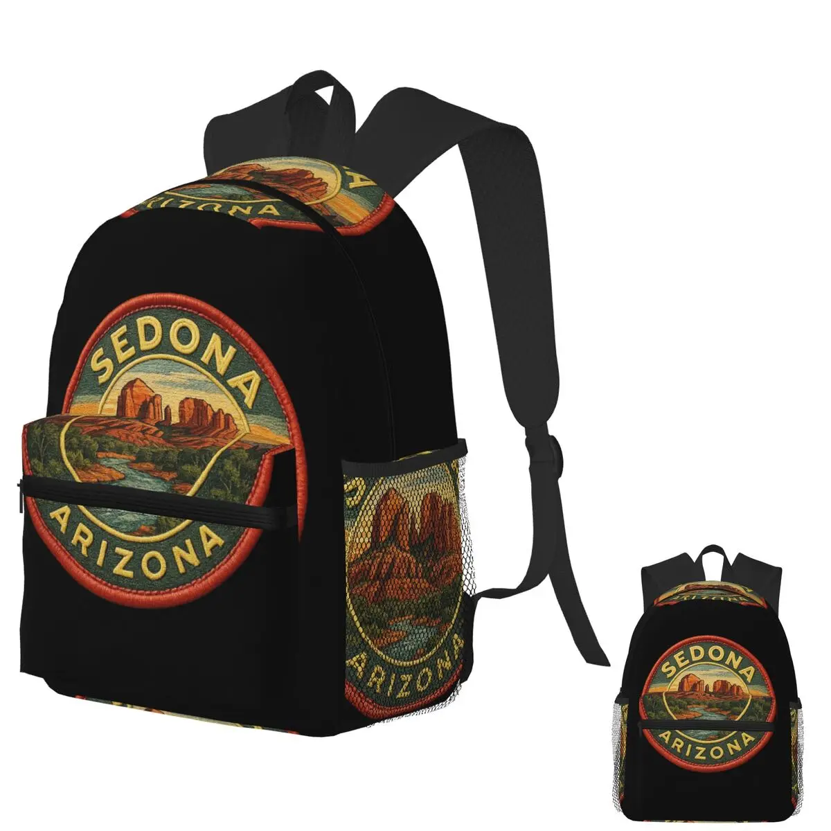 

Sedona, Arizona Red Rock Serenity Student Backpack School Bag Hiking Travel Daypack for Boys Girls Fashion Bookbag Shoulder Bags