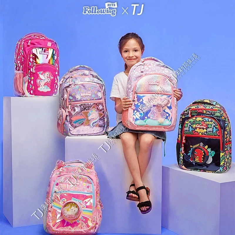 

Fh Student Lightweight Cute Cartoon Load Reducing And Pressure Reducing Backpack And Pen Bag Set For The Start Of School Season