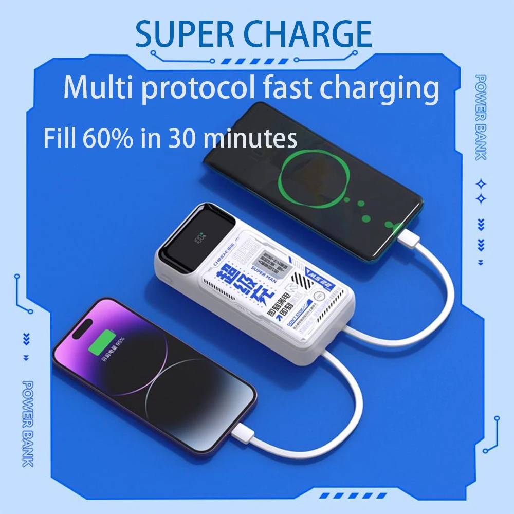 Chino-e 20000mAh Battery Certification 3C 3-in-1 Ultra Capacity LED Light External Charger Fast Charging External Battery Brand