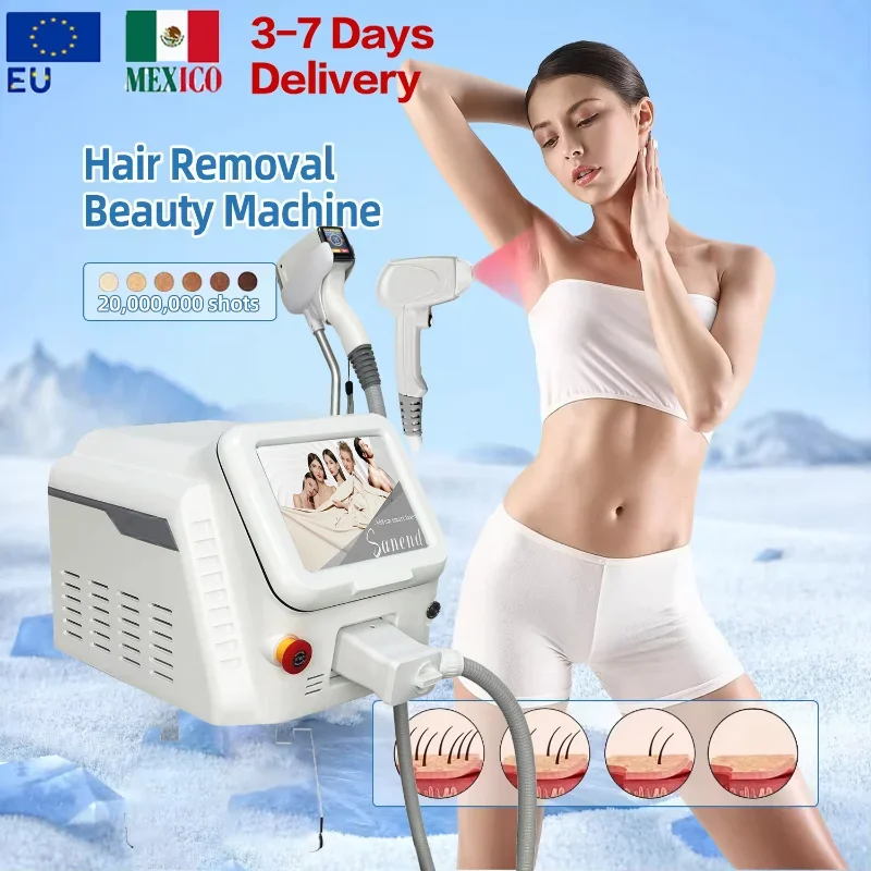 Diode Laser Hair removal machine Medical Professional CE 1200w tecnologia novedades 2024 3 Wavelength 808nm epilator for women