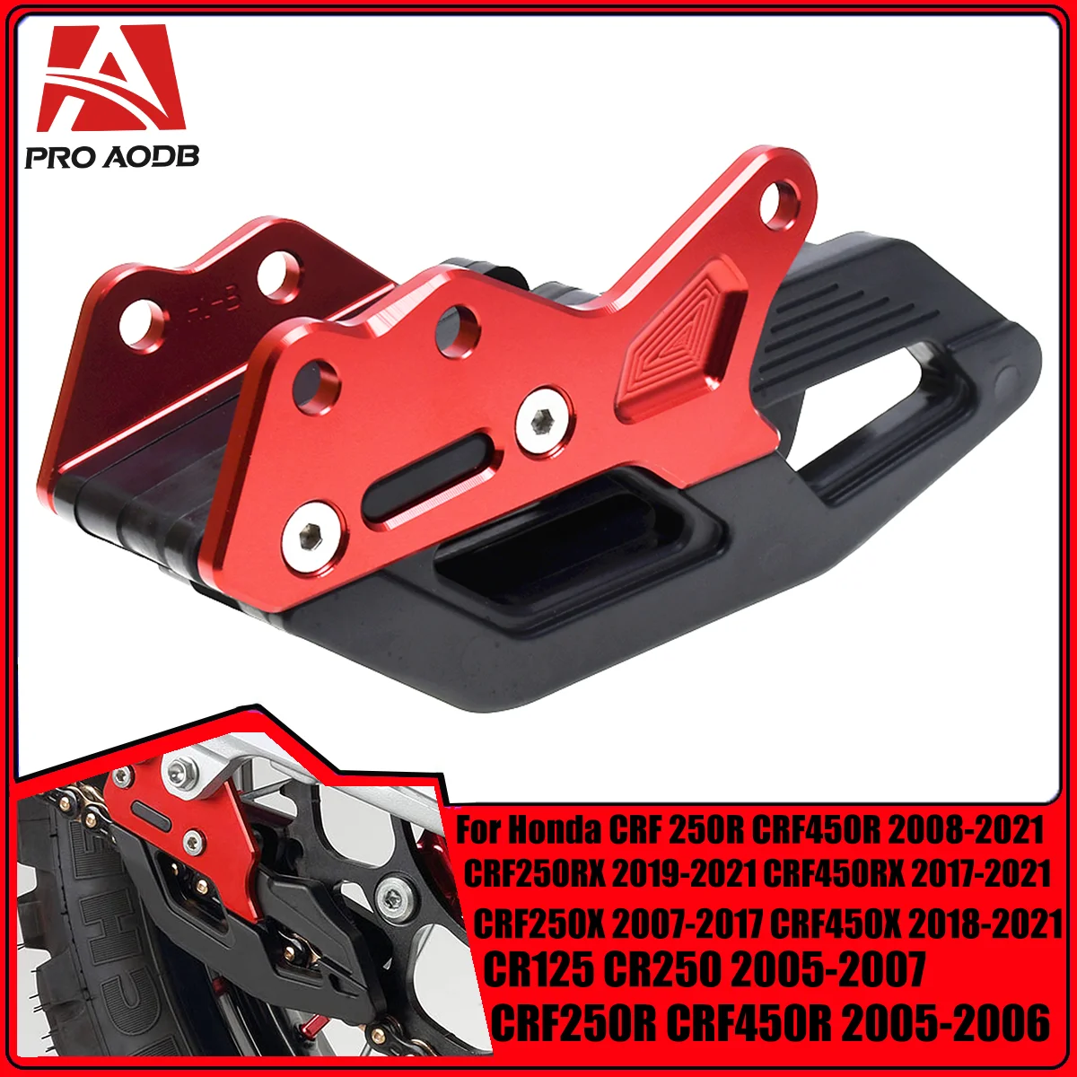 

Motorcycle CNC Chain Guide Guard For Honda CR125 CR250 CRF250RX CRF450RX CRF250R CRF450R CRF 250R 450R CR 125 250 R RX 2005-2021