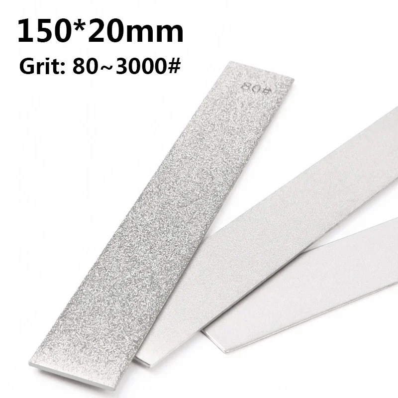 1Pc 80-3000Grit Diamond Grinding Strip 150x20mm Electroplated Emery Sharpening Stone Abrasive Tool For Knife Woodworking Kitchen