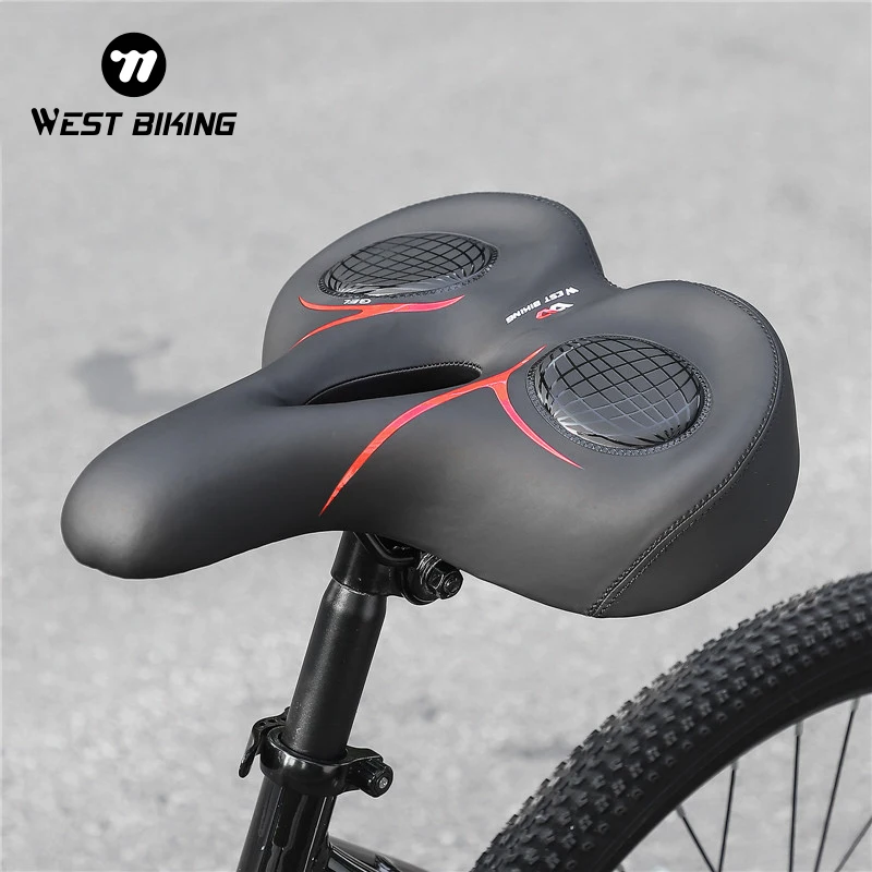 

WEST BIKING GEL Велосипедное седло Эргономика мягкая, широкая, утолщенная подушка для сиденья дальняя езда на горном велосипеде