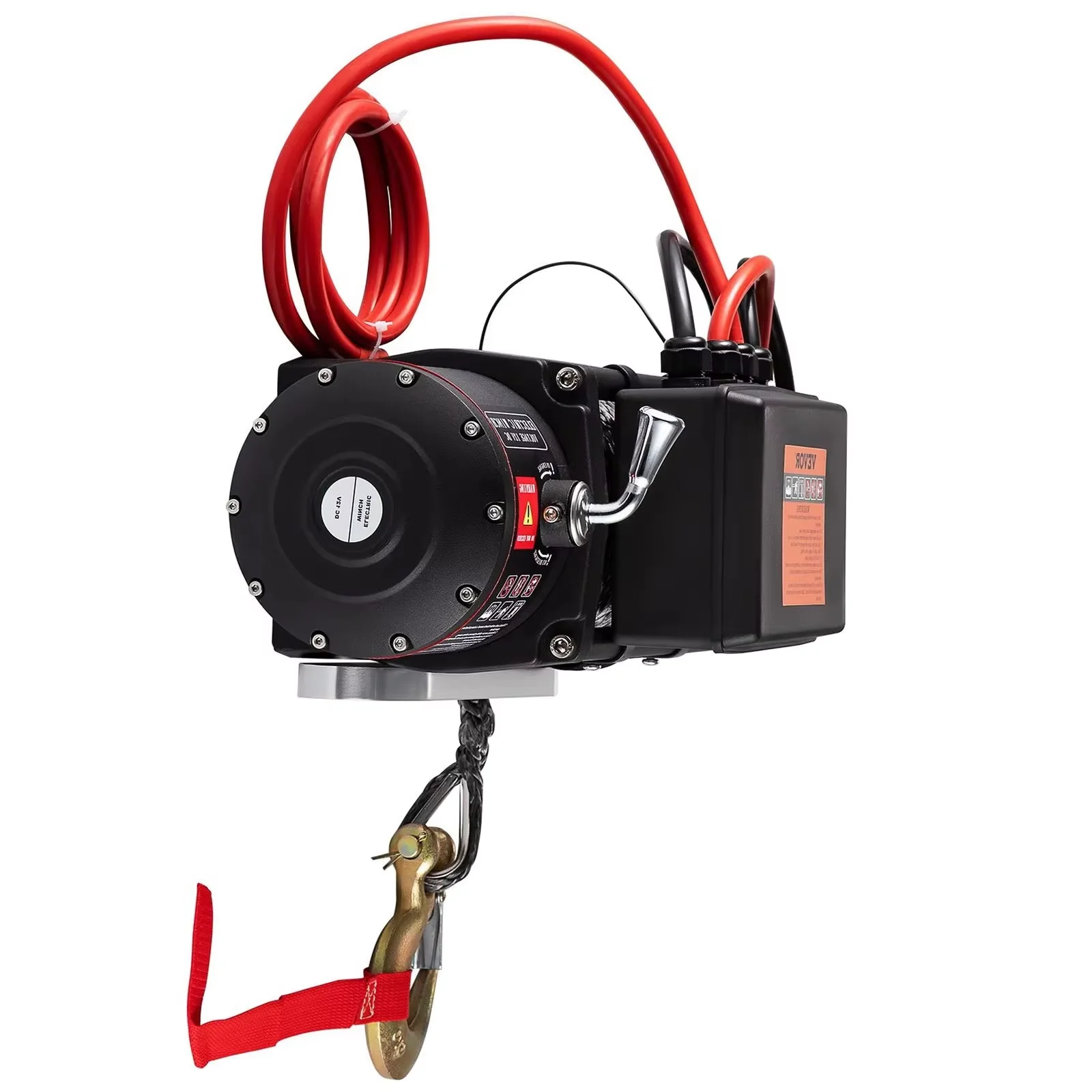 SIHAO Truck Winch 13500LB 12V Electric Capstan Winch - 92-Alloy Synthetic Rope 27M for Off-Road 4x4 Car/SUV ATV UTV Trailer Boat/Boat/Trailer Lift Waterproof