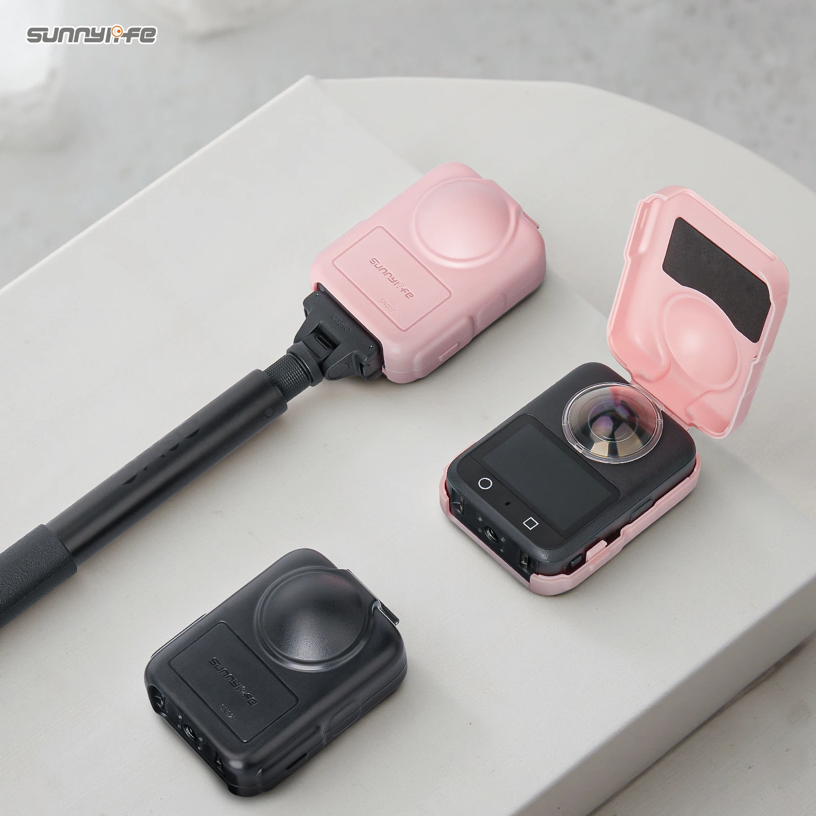 Sunnylife Half-open design Storage Case shell for DJI OSMO 360 Camera full-range protective lens & screen box directly attached