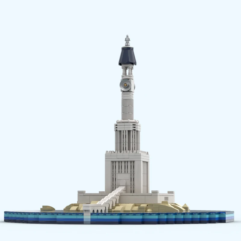 1546 peças moc o farol de alexandria arquitetura bloco de construção presente de natal criatividade ilimitada diy perfeito para personalizado