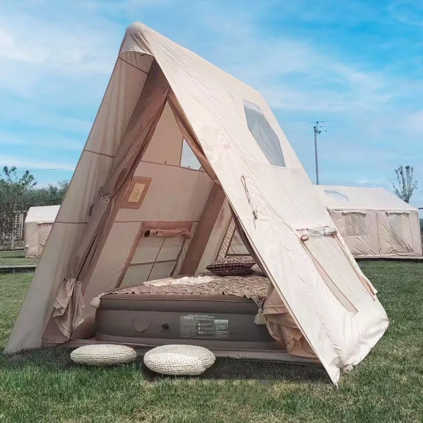 Newest Triangle Inflatable Tent for Outdoor Camping 2-3 Person Air Tent