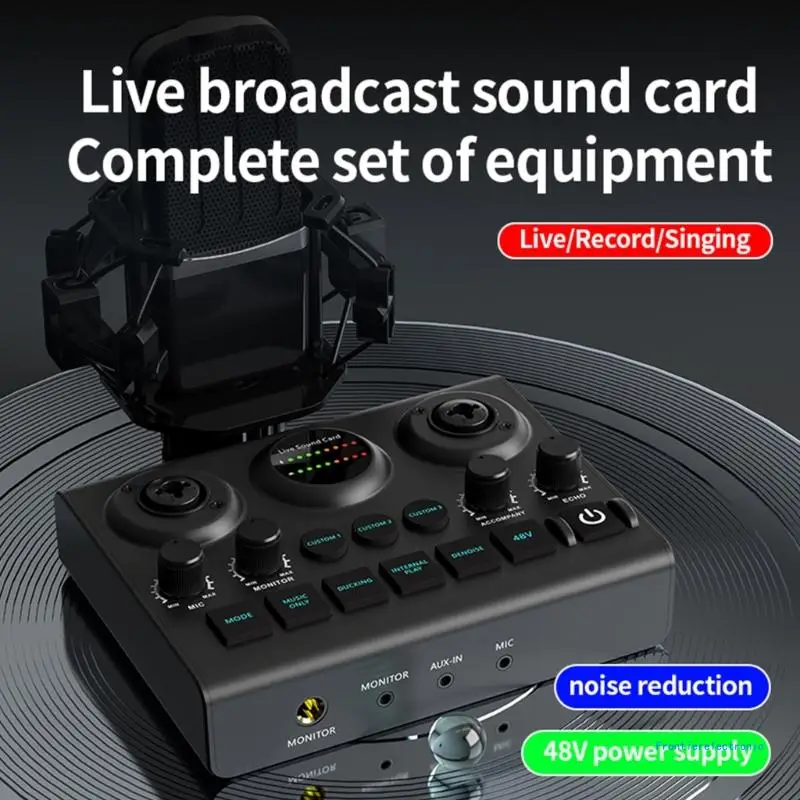Quality Recording Sound Card With User Friendly Interfaces For Singers And Entertainers High Clear Recording DropShipping