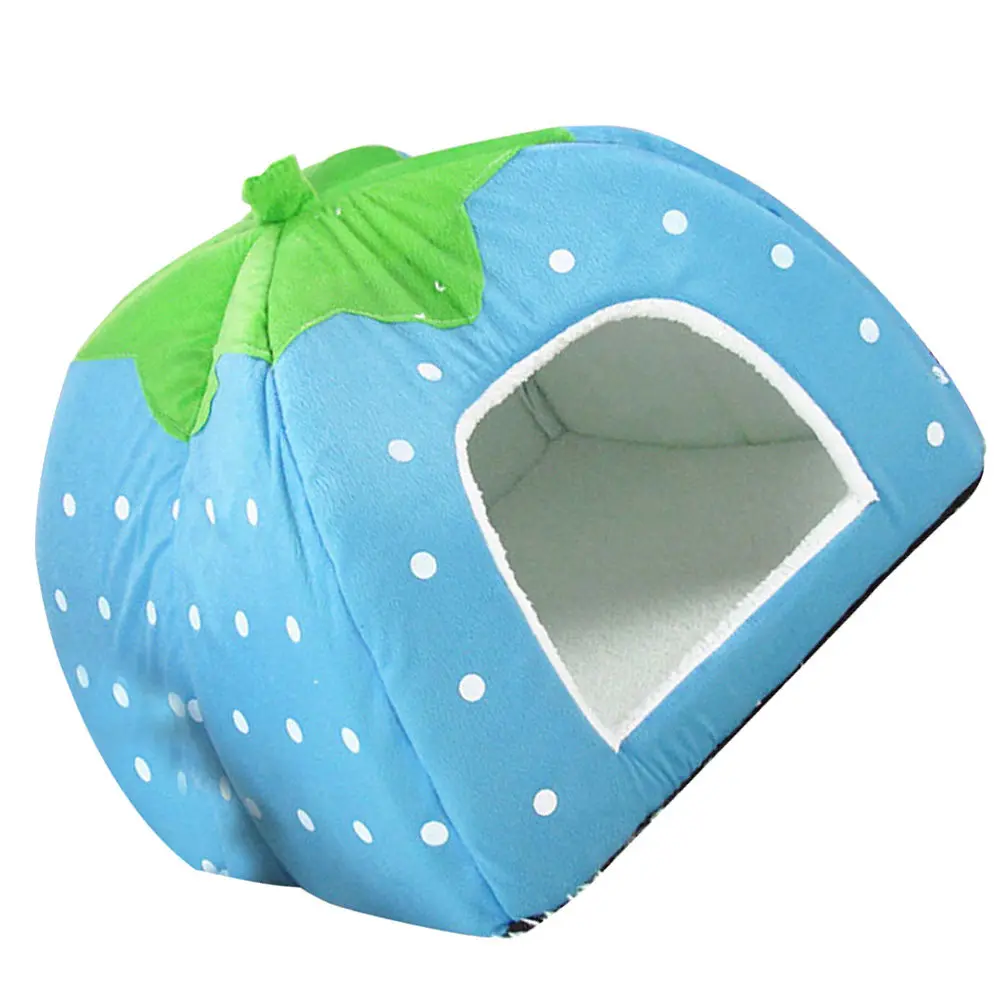 

Уютный домик-лежанка из хлопковой губки Acid Blue для собак, кошек и щенков: купольная палатка, теплый убежище, мягкий материал, противоскользящее основание