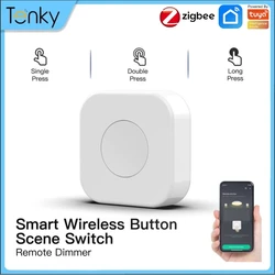 TUYA ZigBee Mini Button Smart Scene Switch Multi Scene Linkage Wireless Remote Control Via Smart Life Zigbee Gateway Need