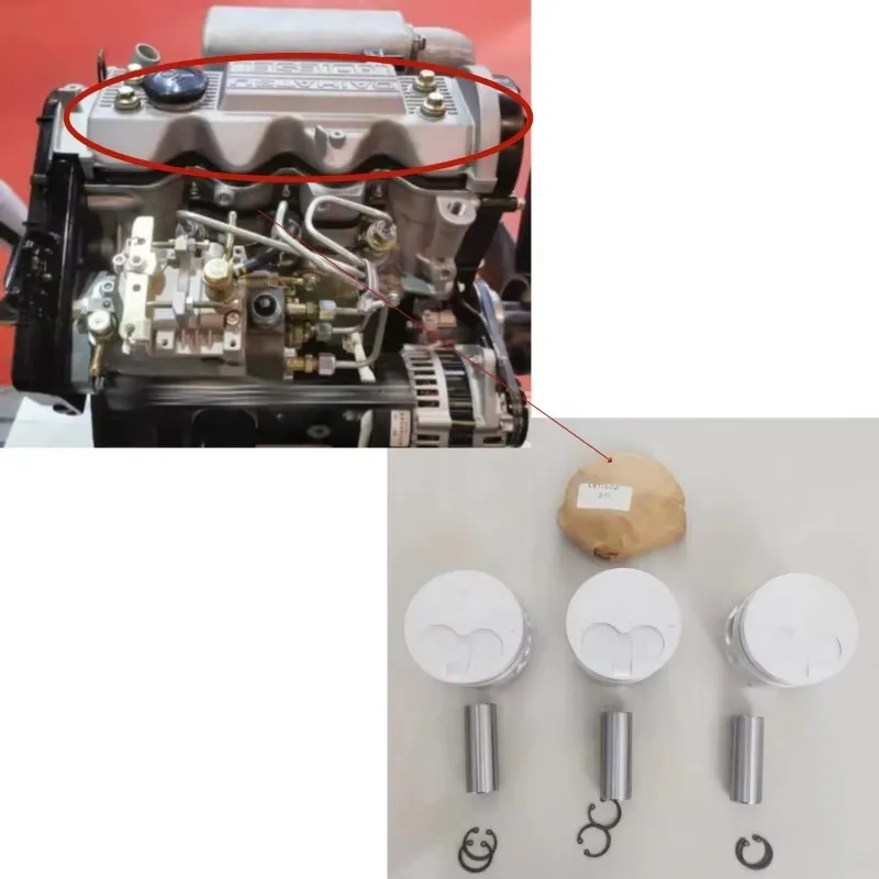 KIPOR KM376 Piston Piston Ring Assembly for KIPOR KDE16EA3 KDE19EA3 KDE16STA3 KDE19STA3 KM376 Engine Piston Assembly And Rings