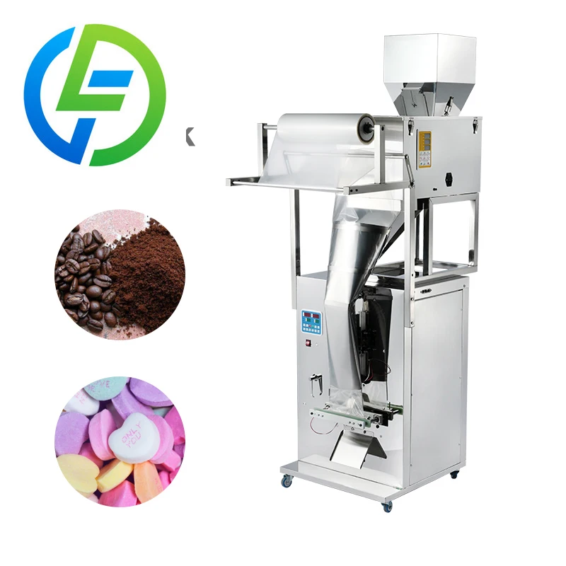 Automatic Bag Making Herbal Food Particle Rice Grain Weigh Filling Packing Machine Commercial Production Line