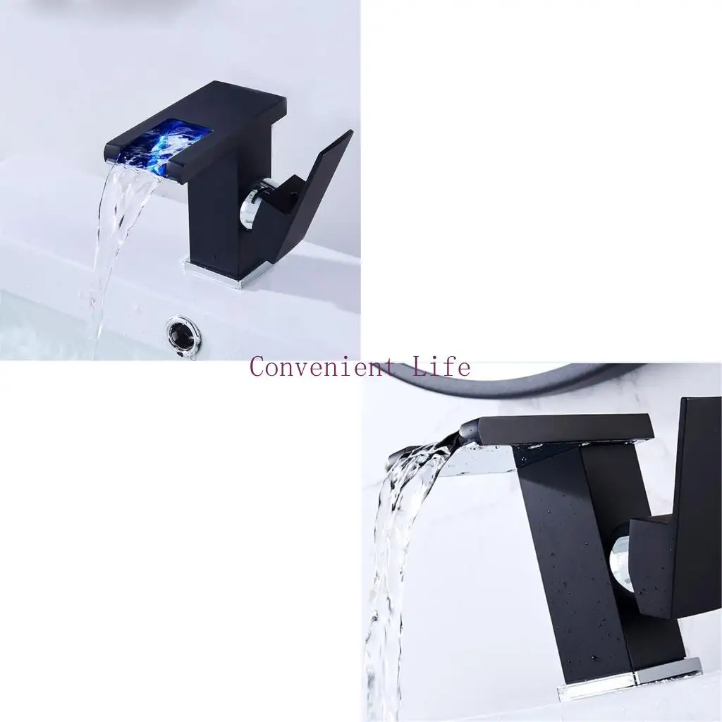 

L1EE LED Bathroom Single Handle Faucet Cold and Hot Water Produces Electricity