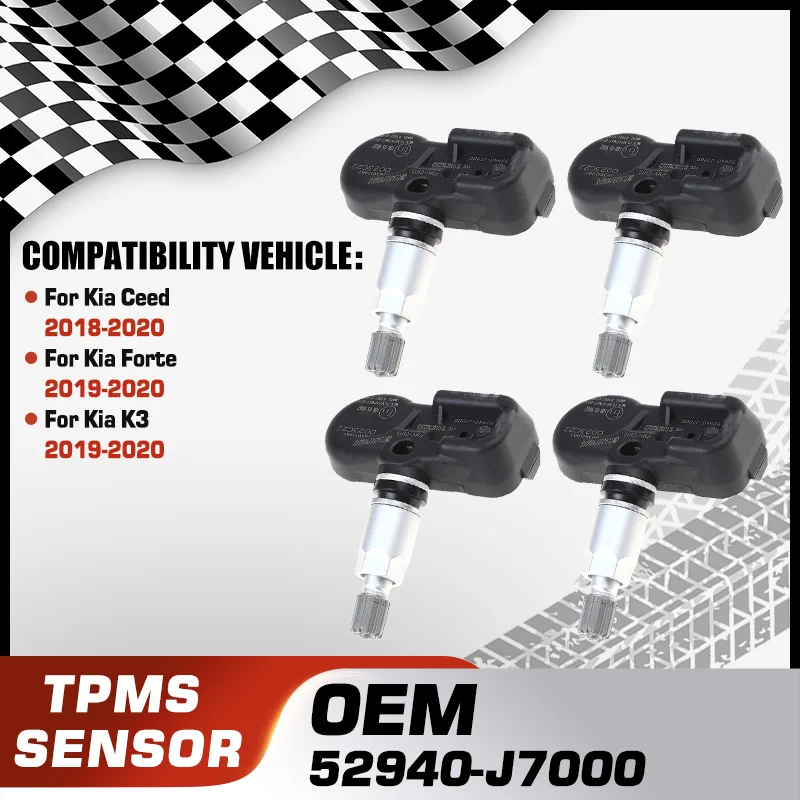 

52940-J7000 Car TPMS Tire Pressure Sensor Monitoring System For Kia Ceed 2018-2020 Kia Forte 2019-2020 Kia K3 2019-2020 433 MHz