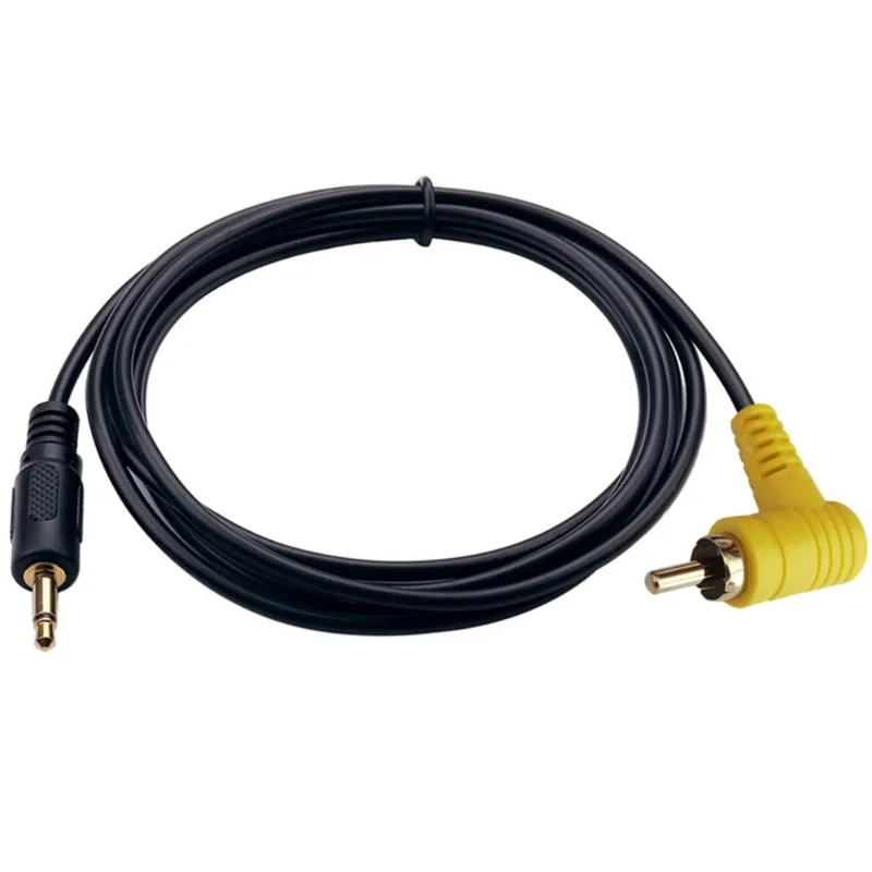 Gold-plated 3.5mm Audio Head To AV/RCA Single Lotus Elbow Mono Audio & Video Cable 3.5 Turn Lotus Head Cable