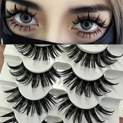 5 pairs of manga eyelashes, Japanese role-playing, spiky eyelashes, 16MM thick artificial mink doll eyelash extension set