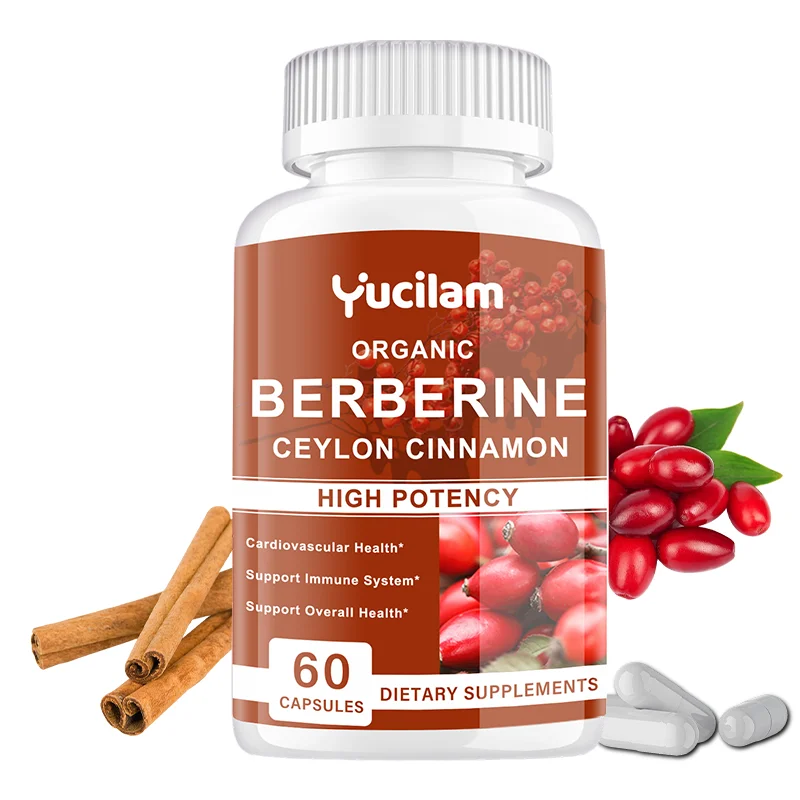 Berberine 1500 mg Capsule - Supports Heart health, Cholesterol & Blood Sugar Maintenance Within Normal Range, Non-GMO Supplement