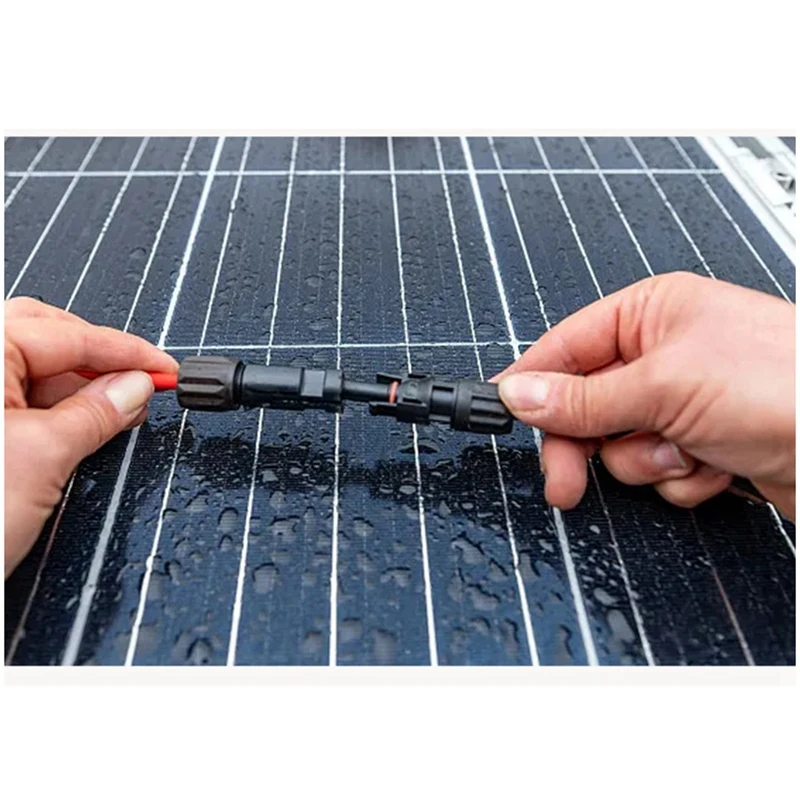 2M 12AWG-MC Solar Extension Cable,Solar Panel Extension Cable With Female And Male Connector(Red+Black Cable)