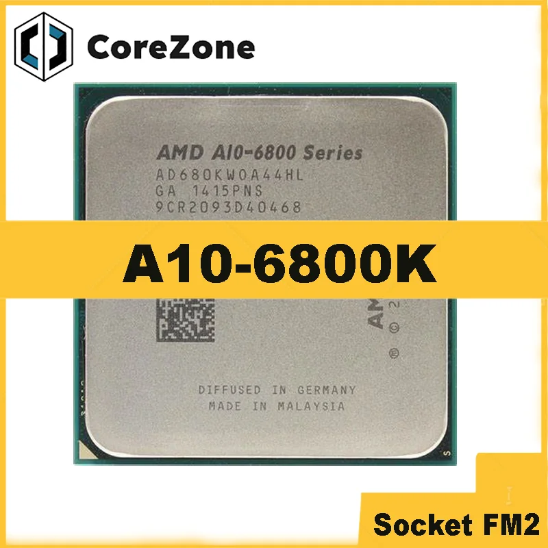 

Б/у A10-Series A10 6800K A10 6800 4,1 ГГц четырехъядерный процессор AD680KWOA44HL/ AD680BWOA44HL разъем FM2