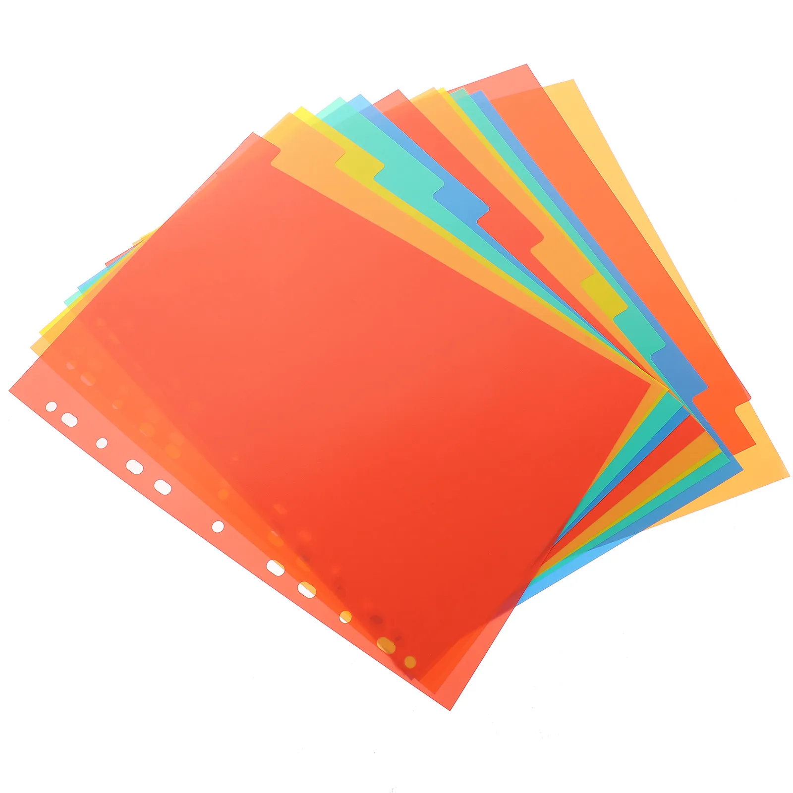 A4 Loose-Leaf Page Markers Punched Binder Dividers Aesthetic Divider Tabs for Notebooks Folders School Office Life Planner