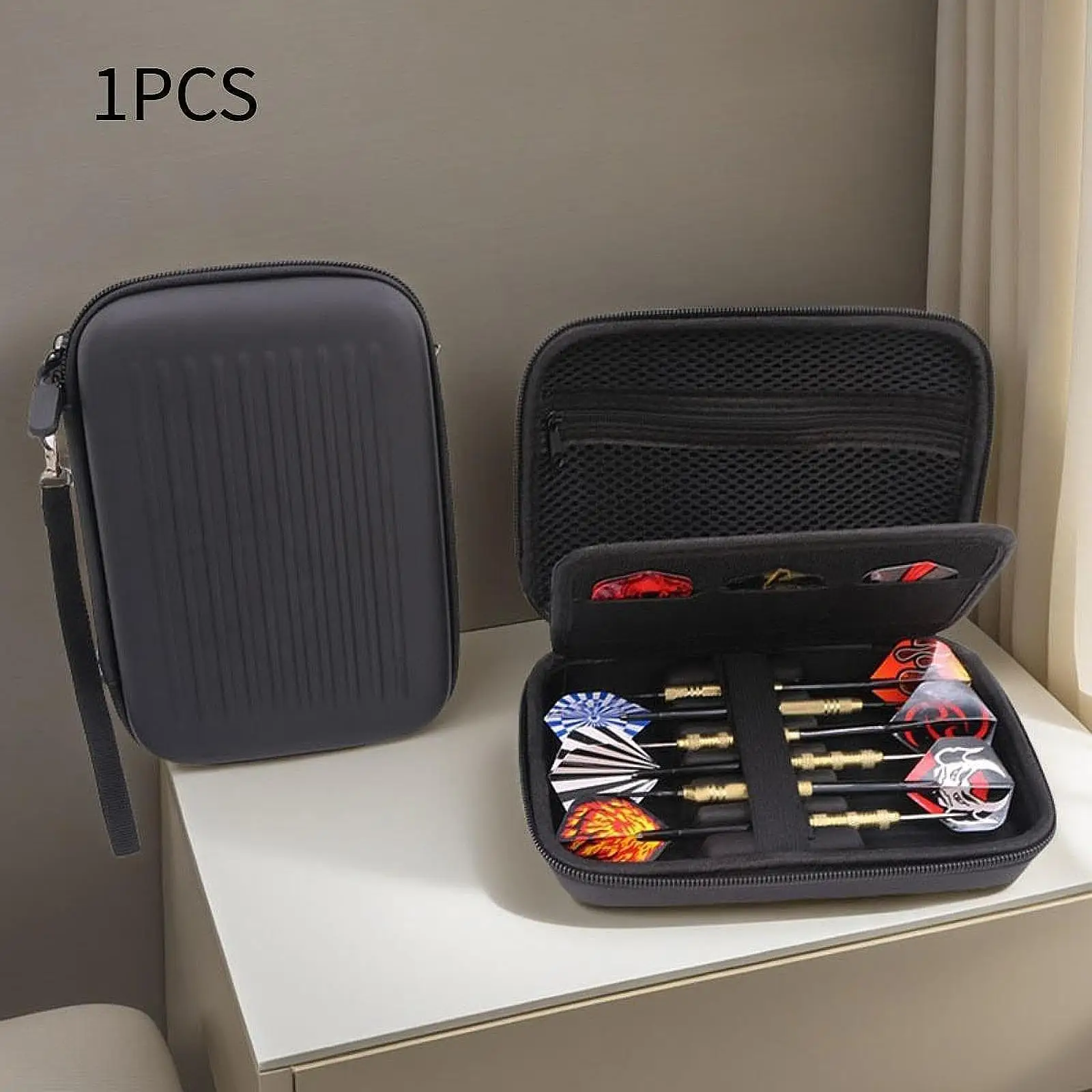 

Жесткий дорожный чехол из искусственной кожи с 6-слотами, профессиональная бархатная подкладка на молнии для металлического или портативного органайзера