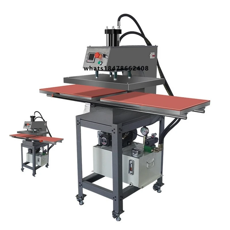 40*60 Automatic Hydraulic Heat Press Transfer Machine Double Press Station for T-shirt Sublimation