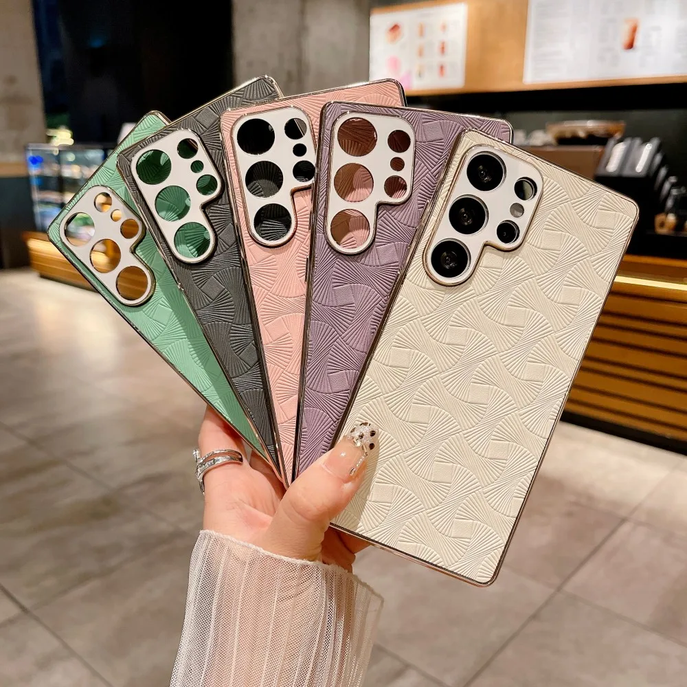 2026 New Electroplated Gold New Phone Case for Samsung Galaxy S26 Plus Ultra Rhinestone Shockproof Hard Back Protective Cover