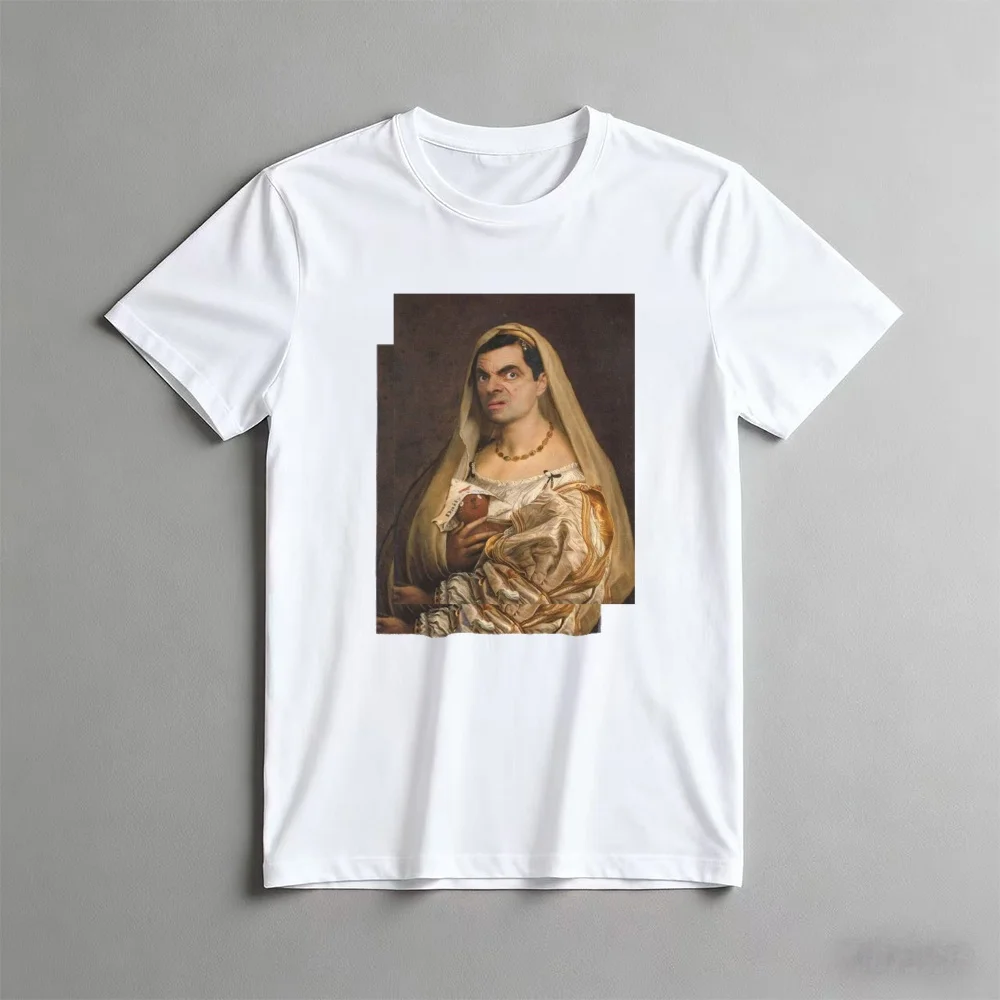 

Original Design Fun 3D Printed T-shirt, Spoof Mona Lisa Unisex T-shirt, Party Wear Street Wear Couple's Wear Hip-hop