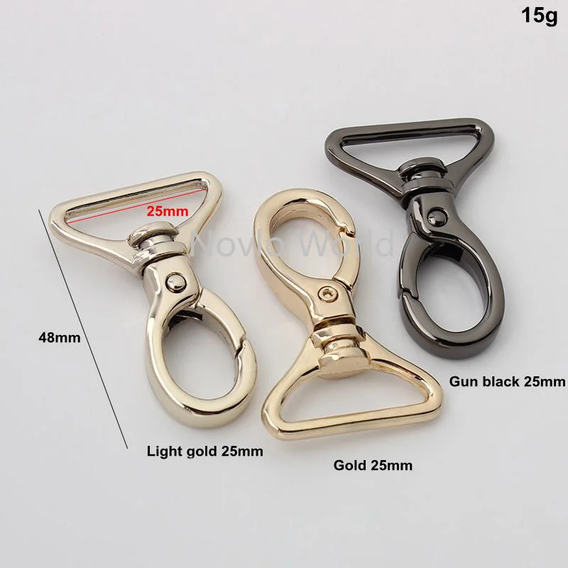 10-50pcs 5 colors 3 sizes 20-25-30mm trigger snap hook clasp metal clip swivel dog leash hardware chain bag fittings