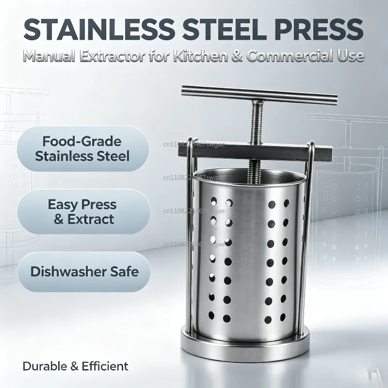 Vegetables Manual Press Barrel High Yield Juice Extractor Stainless Steel Filling Water Extractor