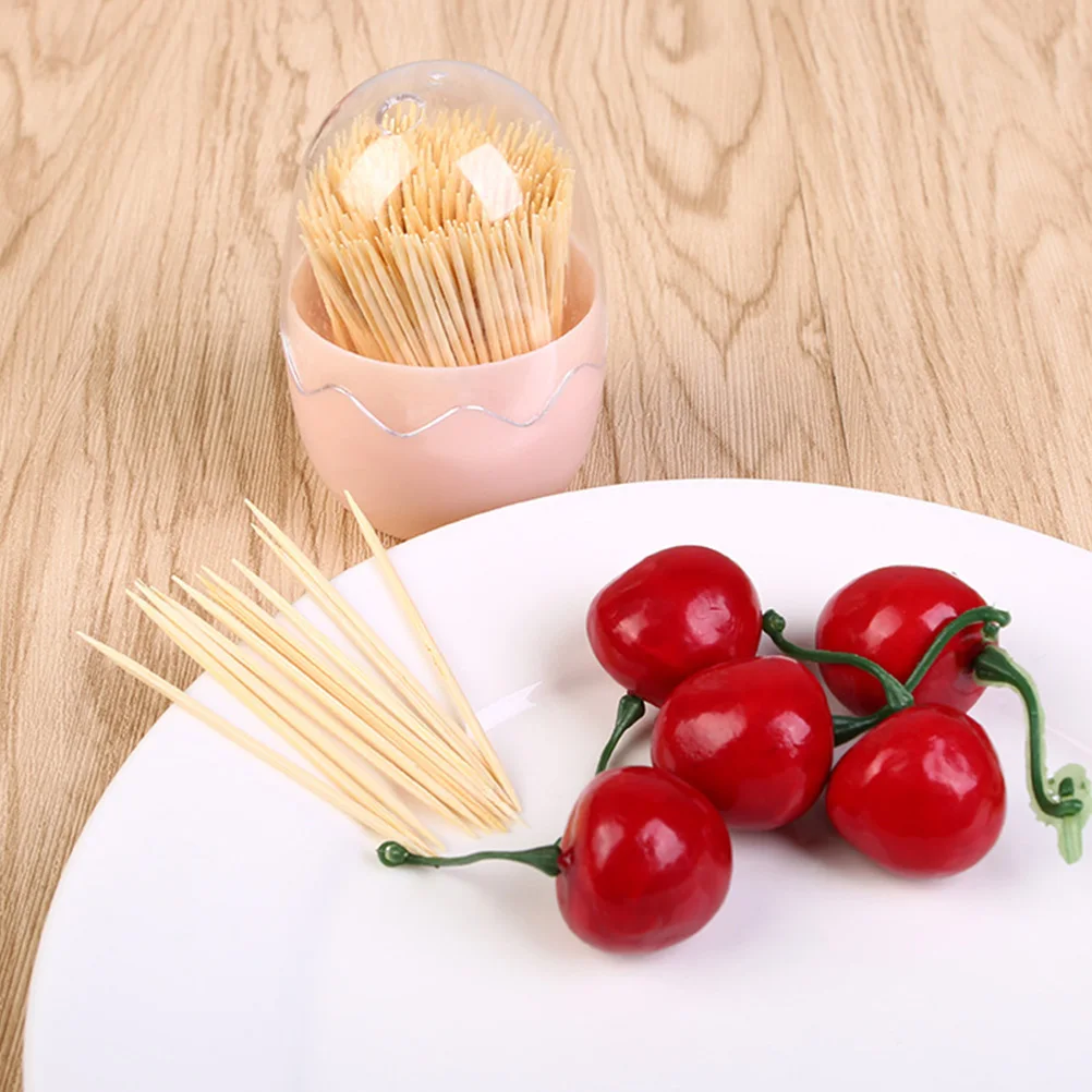 

5Pcs Egg Shaped Toothpick Holder Dispenser Cartoon Box Case Storage Clean Sanitary Kitchen Bar Accessories