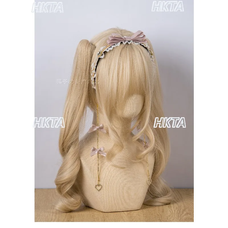 

Японская массовая серия: заколка-бантик для волос в стиле Лолита с кисточками, кружевная повязка на голову, аксессуар для одежды, милый кавайный новый головной убор для девочек и женщин