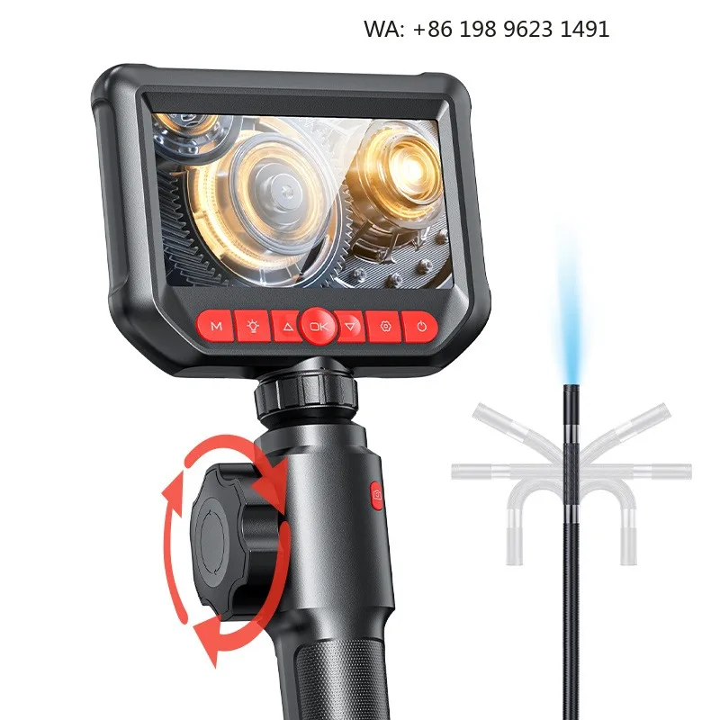 6LED Semi Rigid Borescope 360 Steering Probe Industrial Pipeline On-site Repair Equipment