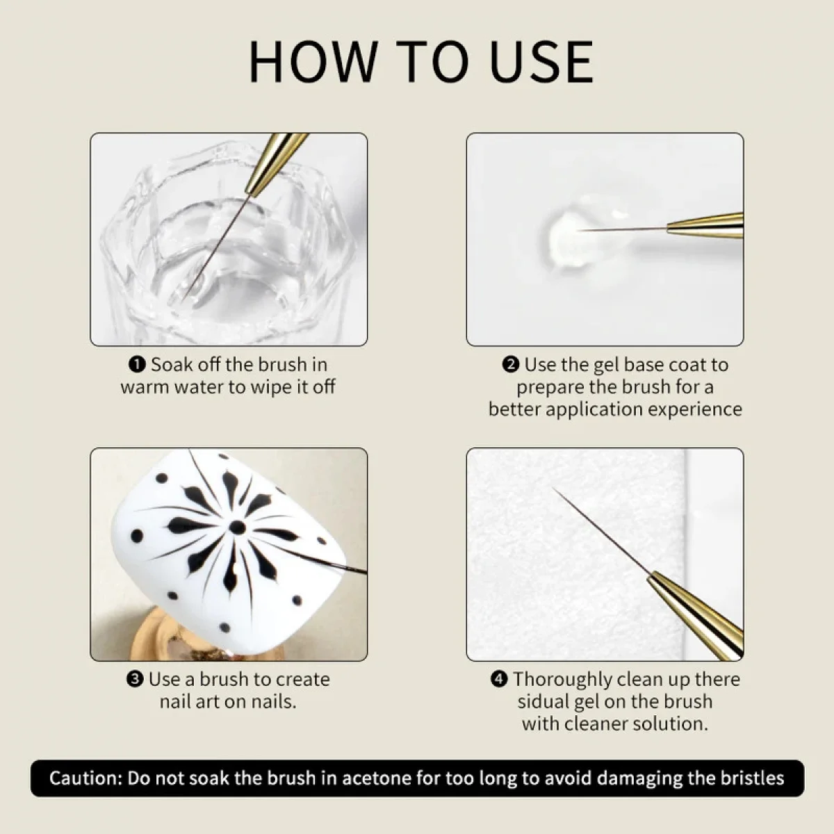 1/2 pçs escova de forro da arte do prego ultra fino listra francesa linha do prego escova fina longa linha desenho ferramenta para diy casa salão de beleza suprimentos