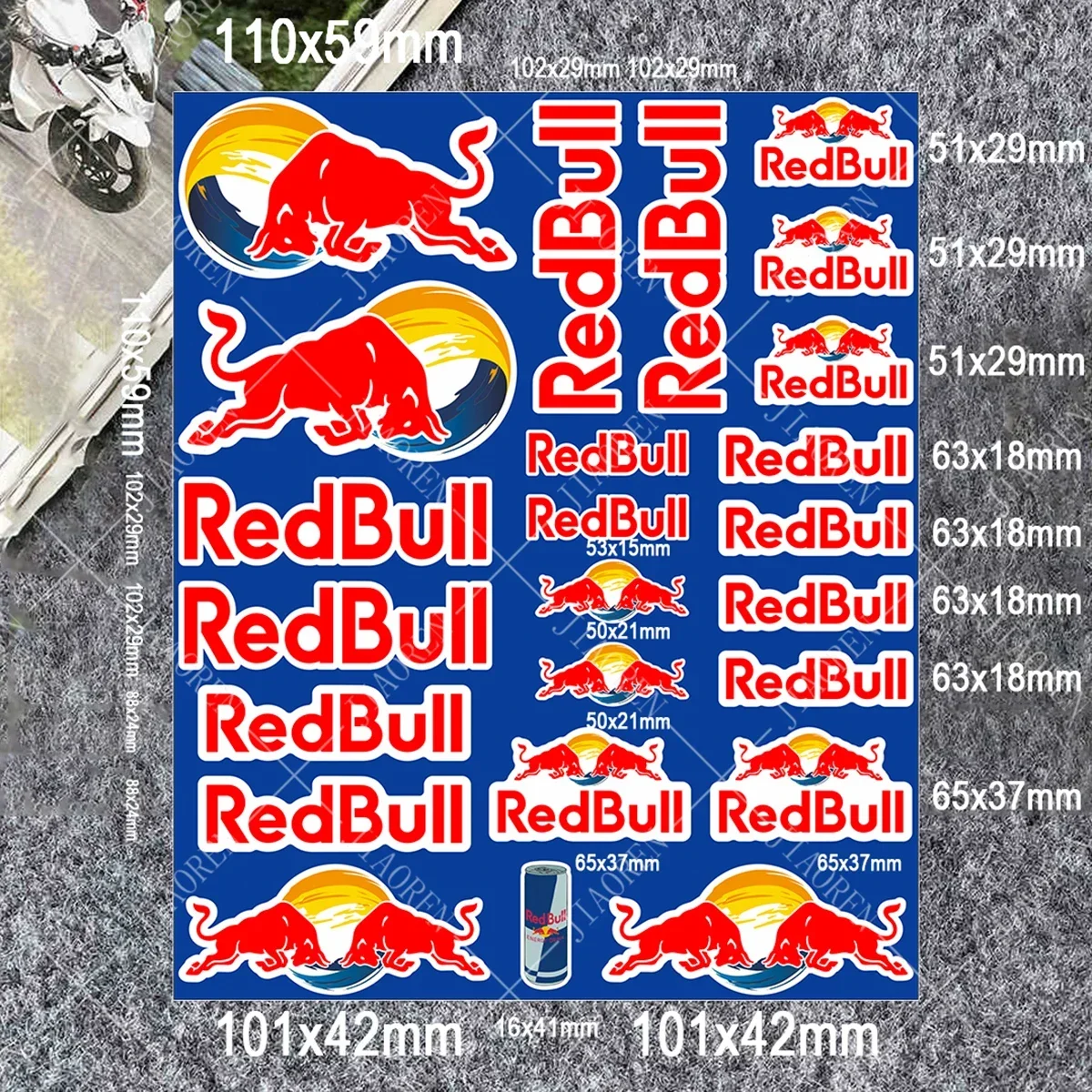 Red Bull Sticker Racing Decal Logo image 3