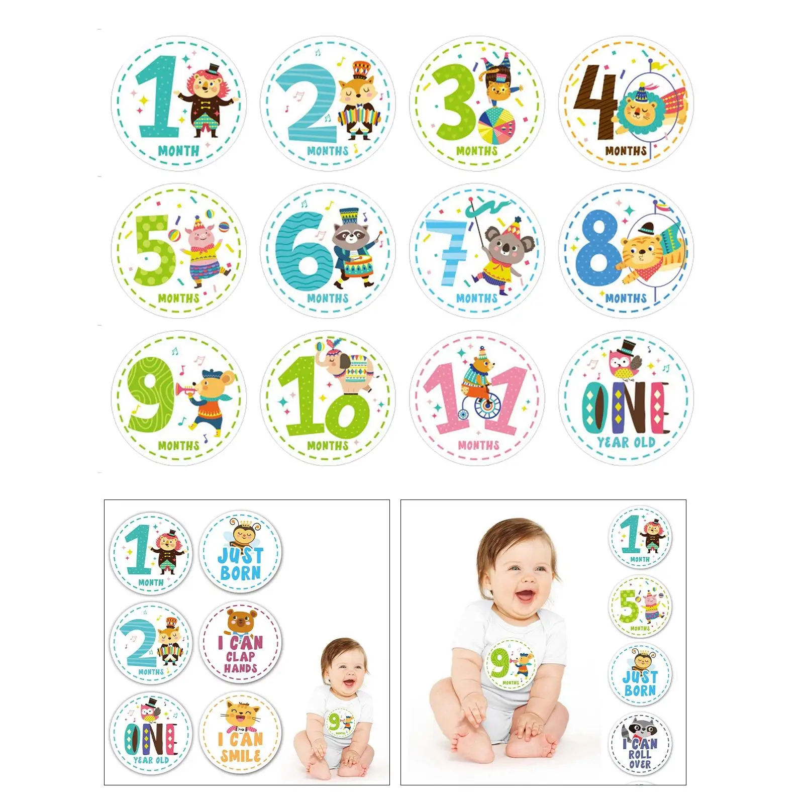 

12x детские ежемесячные наклейки, наклейка на месяц для новорожденных, памятные подарки, бумажные карты, украшения, поделки, детские наклейки для мальчиков на день рождения