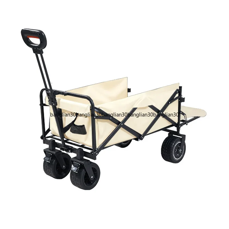 Electric Camper Outdoor Camping Folding Cart Camp Hand-pulled Picnic Trailer Reclining Electric Power