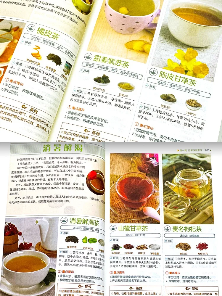 Health Preserving Tea Drinks Traditional Chinese Medicine Tea Therapy Health Preserving Tea Culture Books Formula Brewing Method