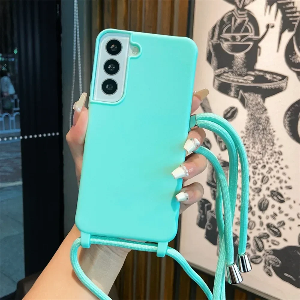 Crossbody Soft Phone Case for Samsung Galaxy S25 S26Ultra S22 S21 Plus S24 S23 FE A16 A06 A55 A35 A25 A15 A05 A05S A54 A34 Cover