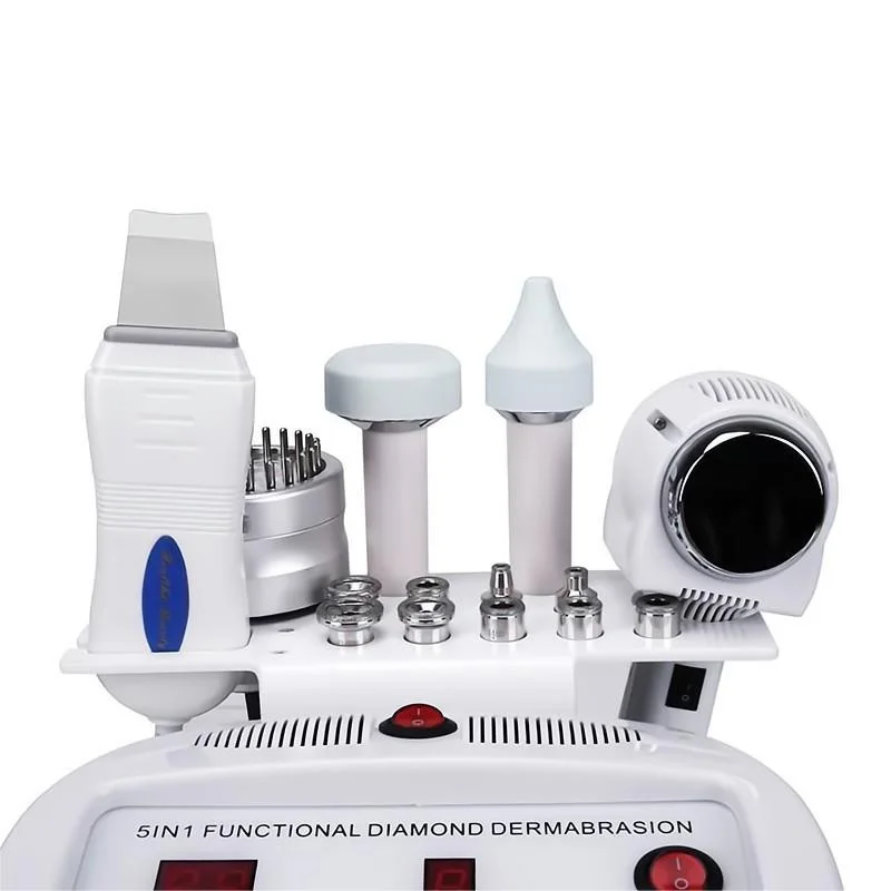 5 In 1 microdermabrasion Machine Galvanic Skin Scrubber Ultrasound Massager For Face Care Beauty Equipment