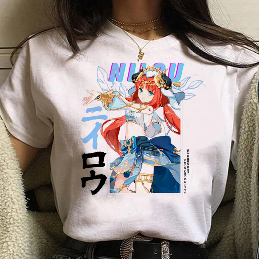 

Genshin Impact top women streetwear summer comic top girl funny 2000s clothing