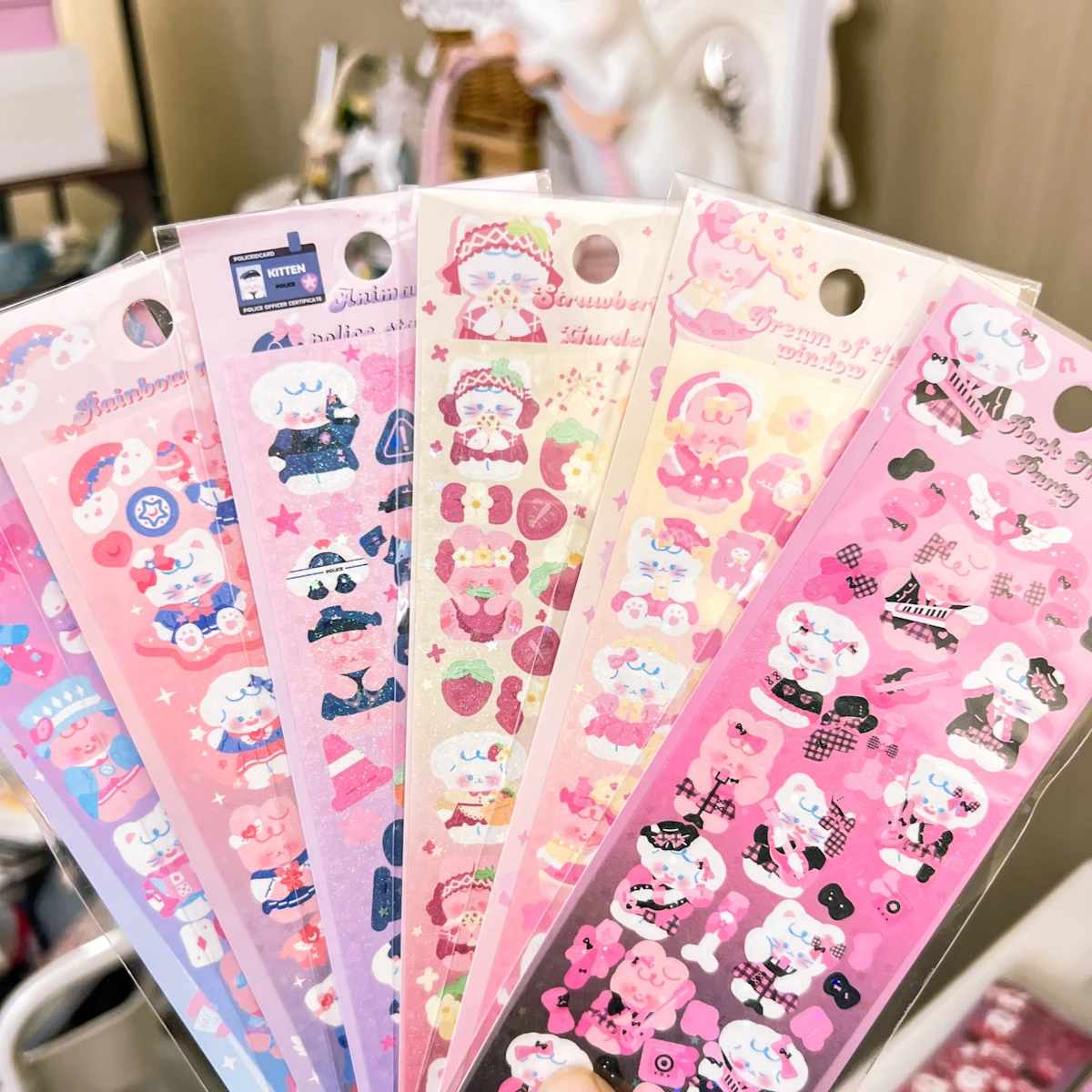 SKYSONIC BOBO Scrapbooking Stickers Full Set Journal Decor Lable Idol Kpop Stationery Postcards Cute Rabbit Sticker Suppli