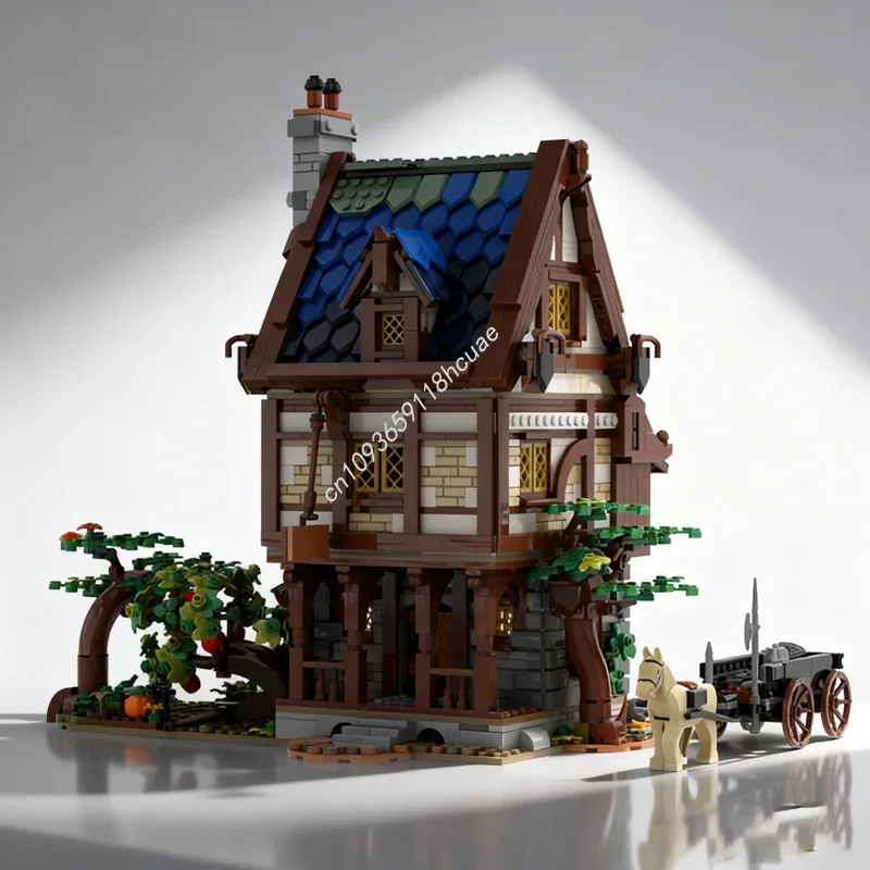 

2283 детали MOC: Средневековая таверна (идеи и модели CUUSOOed), конструктор, рождественский подарок, развивающая игрушка для сборки, креативная идея для детей
