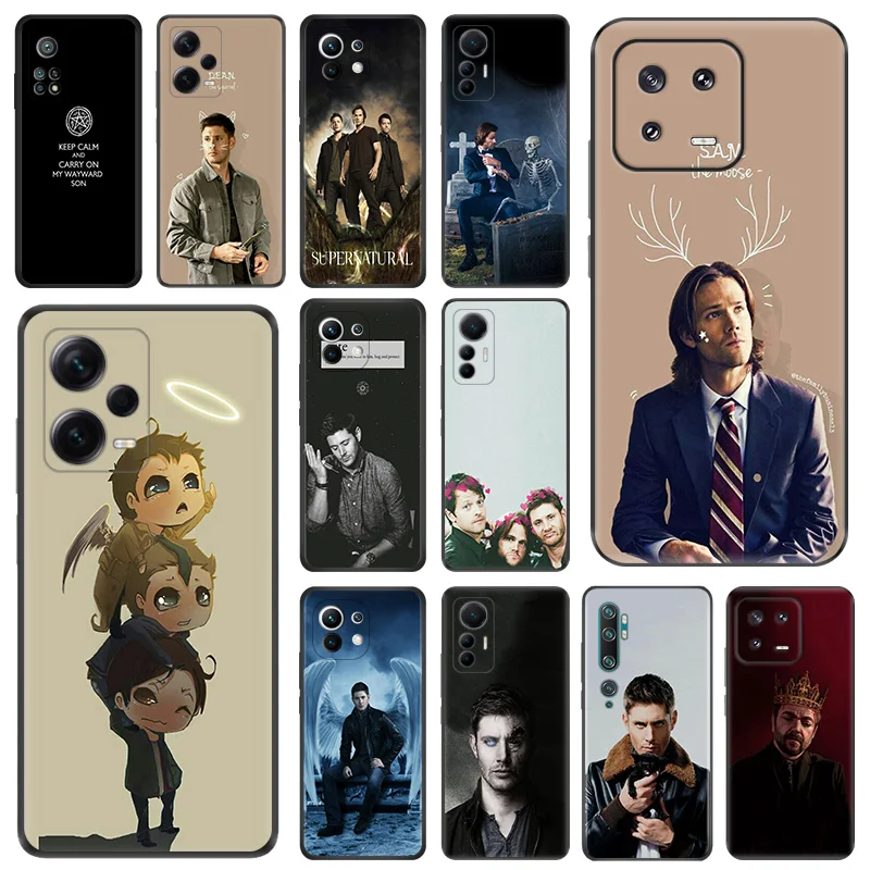 Supernatural Jensen Ackles Black Anti-Drop Phone Case For Redmi Note 12 Pro 11 11S Prime 11E 11T SE 10 Lite S A1 Plus 10C Cover