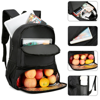 16inch Laptop Backpack With Lunch Compartment For Men Large Capacity Insulated Food Storge Lunch Bag Travel Business Backpack