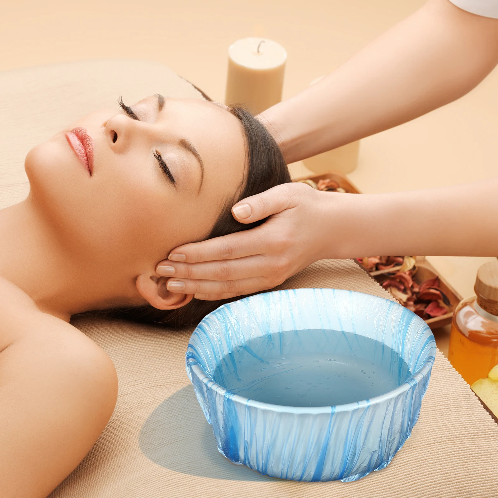 300 peças saco de bacia de beleza descartável forro de banheira de pés embrulho ou forros de banheira