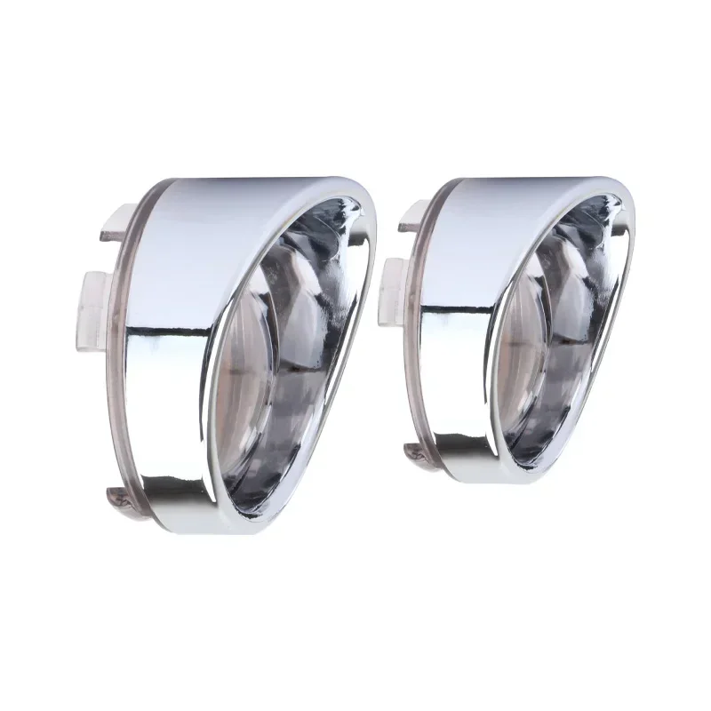 2xMotorcycle Chrome Turn Signal Light Kits Bezels Indicator Lens Cover For Harley Dyna Street Glide Fat Boy Softail Touring